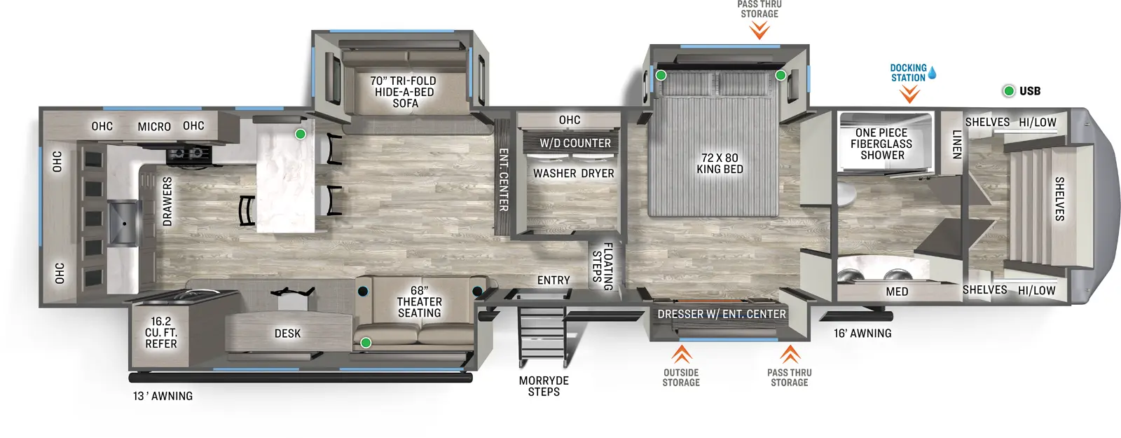 Sierra Fifth Wheels 3800RK Floorplan